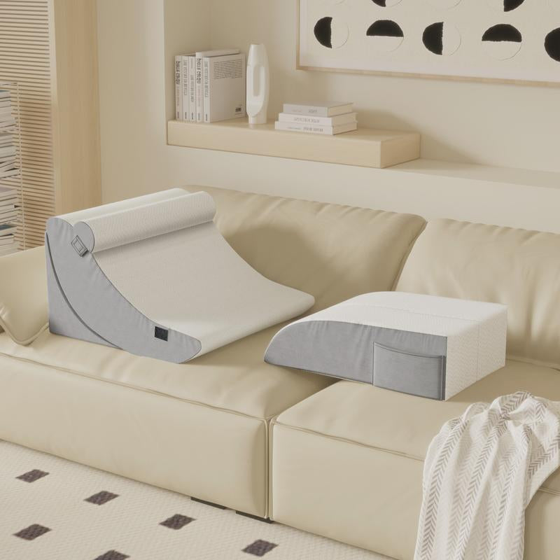 Adjustable Orthopedic Wedge Pillow Set 5pcs for Post Surgery - Ergonomics Foam Body Pillows for Reading, Sleeping, and side sleeper reading pillow