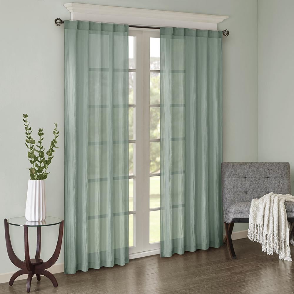 Solid Crushed Curtain Panel Pair