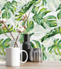 Tropical Green Leaf Peel and Stick Wallpaper Palm Leaves Self Adhesive Removable Wallpaper Waterproof Decorative Contact Paper