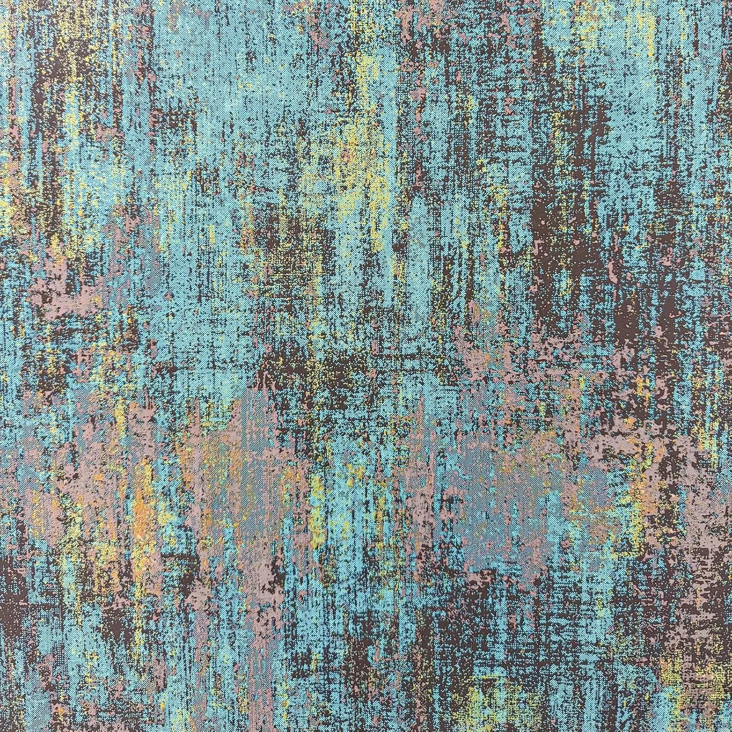 Black Gold Metallic Concrete PVC Peel and Stick Wallpaper
