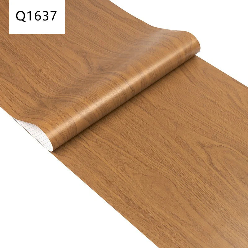 45CM PVC Wood Striped Self-Adhesive Waterproof Wallpaper Sticker