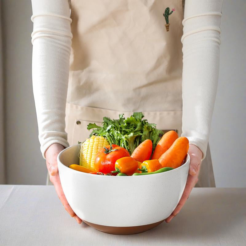 MALACASA Ceramic Large Mixing Bowls, Large Serving Bowls for Cooking, Prepping, Baking, Salad, Soup, Popcorn, Pasta, Nesting Bowls Set of 3, 4.38/2.5/1.44 Qt, Oven, Microwave and Dishwasher Safe Tiktokshopblackfriday
