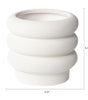 Pottery 6" Chinooke Bubble Ceramic Planter, White