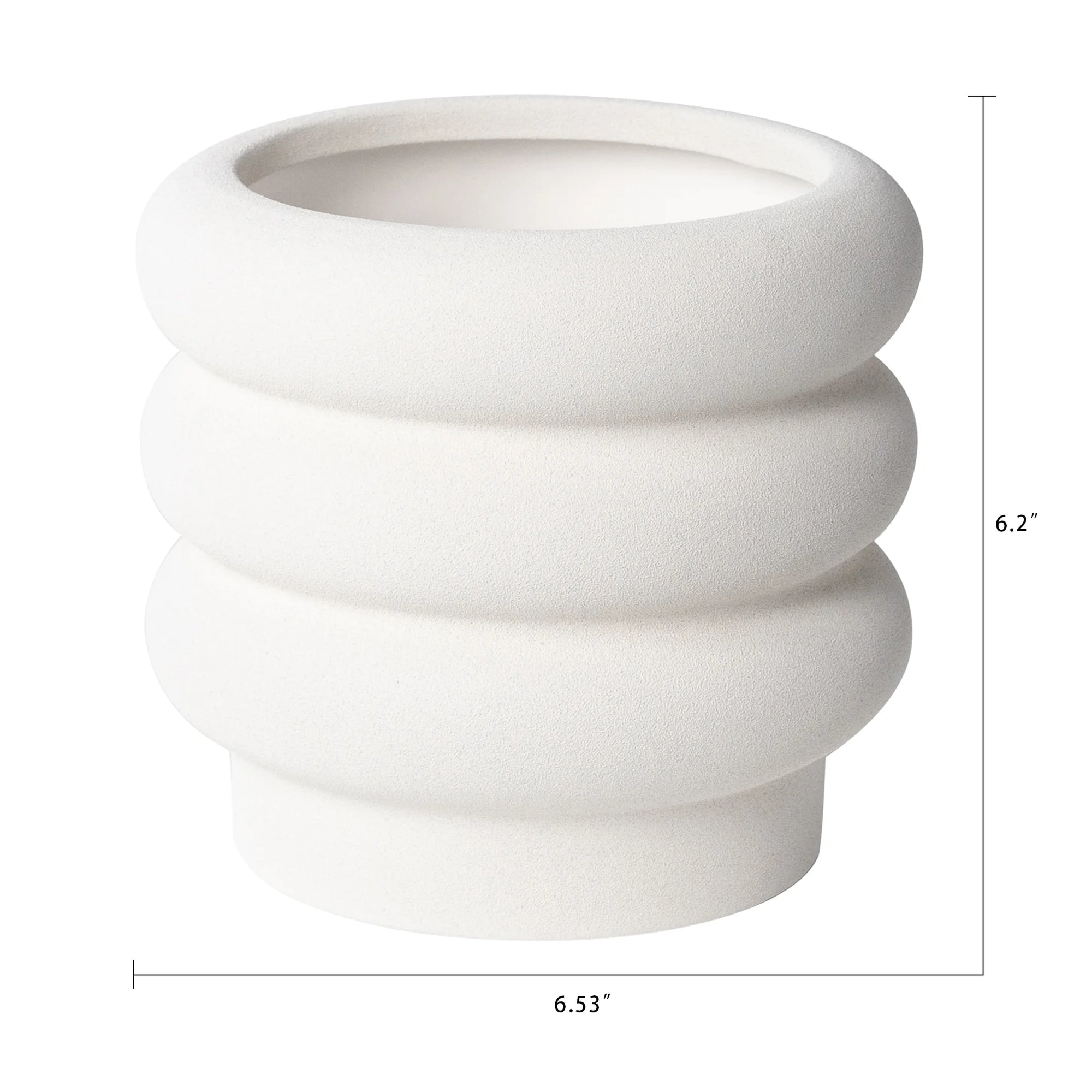 Pottery 6" Chinooke Bubble Ceramic Planter, White
