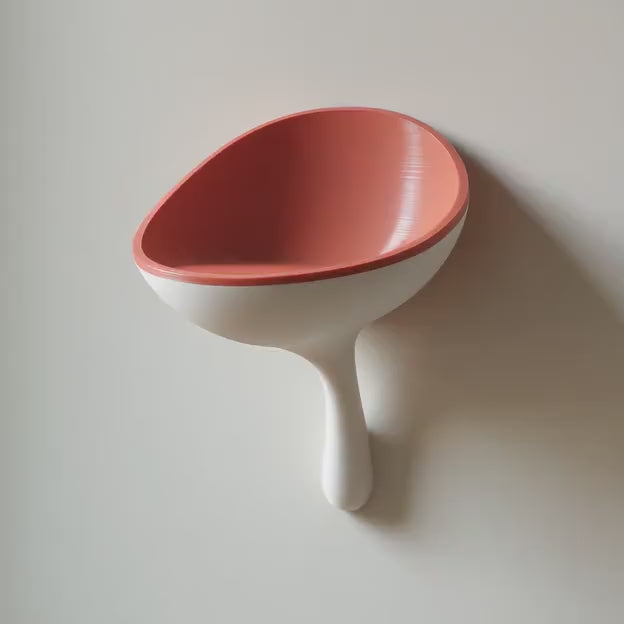 3D Printed Scoop Wall Shelf – Minimal Floating Catchall Bowl for Entryway, Bedroom & Office Storage