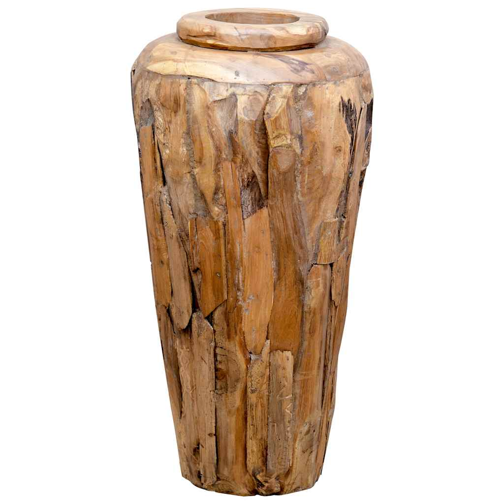 vidaXL Decoration Vase 15.7x31.5" Solid Teak Wood