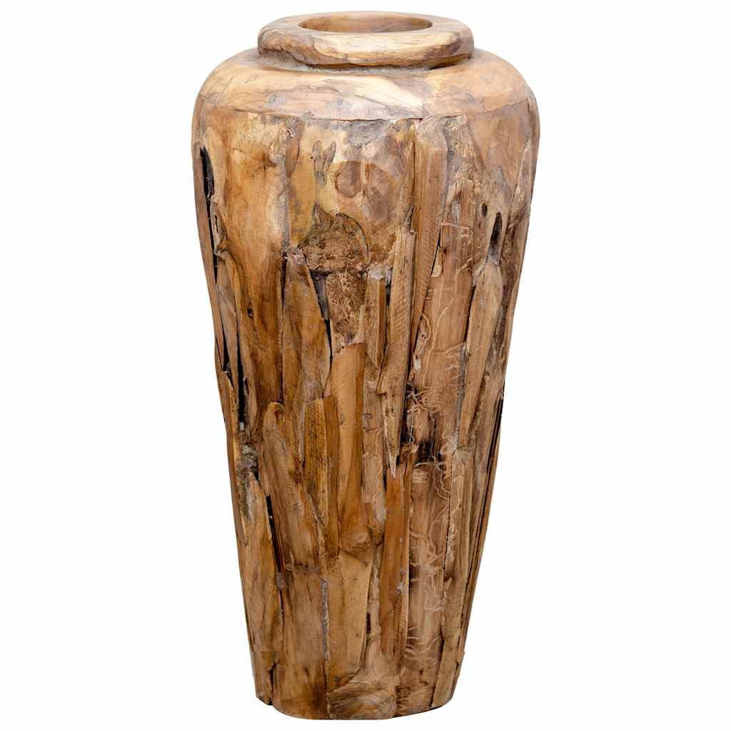 vidaXL Decoration Vase 15.7x31.5" Solid Teak Wood