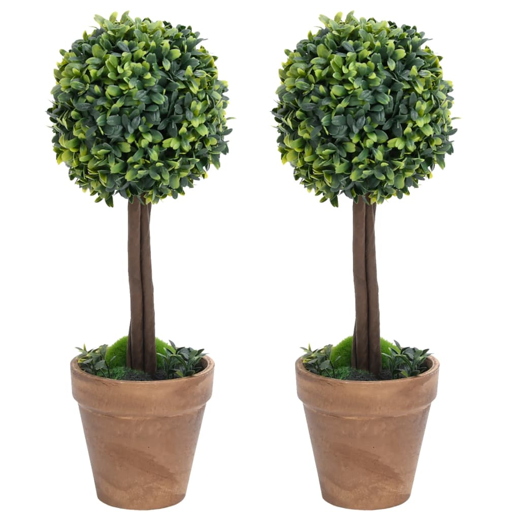 vidaXL Artificial Plant Set of 2 Mixed Green
