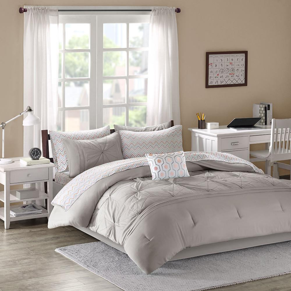 Plaid Comforter Set with Bed Sheets