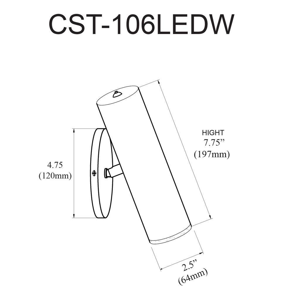 6W Wall Sconce,  AGB, FR Acrylic Diffuser