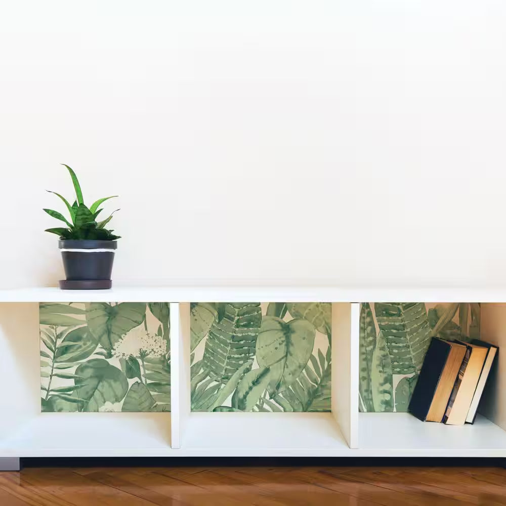 Jungle Green Tropical Vinyl Peel and Stick Wallpaper Roll (Covers 28 Sq. ft.)