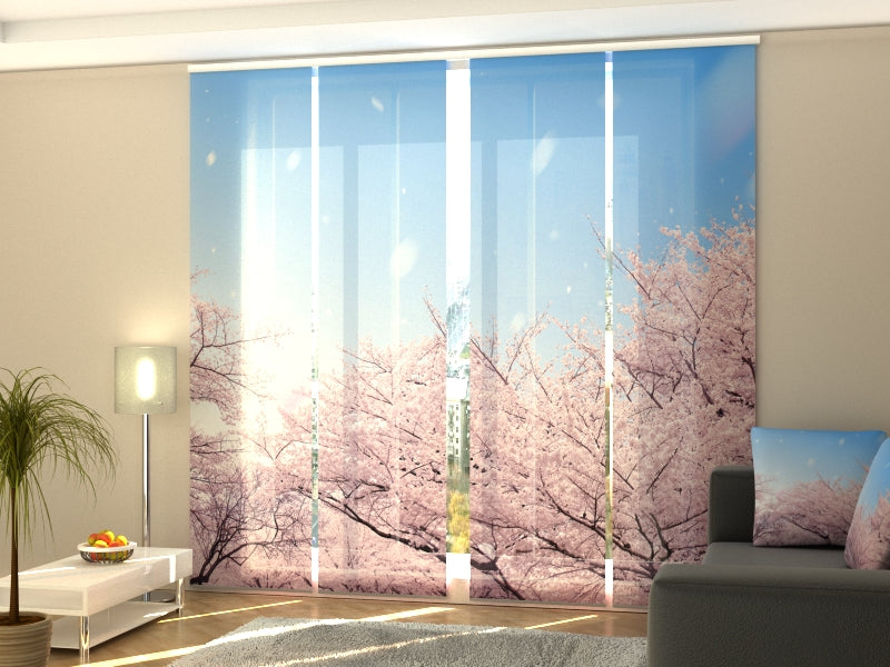 Cherry Blossoms in Japan Panel Curtain Set – 4 Decorative Panels