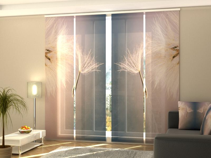 Durable Dandelion Gathering panel curtain Set with Elegant Floral Print