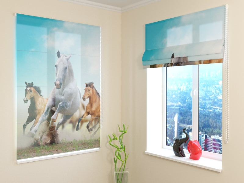 Premium Horse-Inspired roman shades for Rustic and Nature-Inspired Spaces