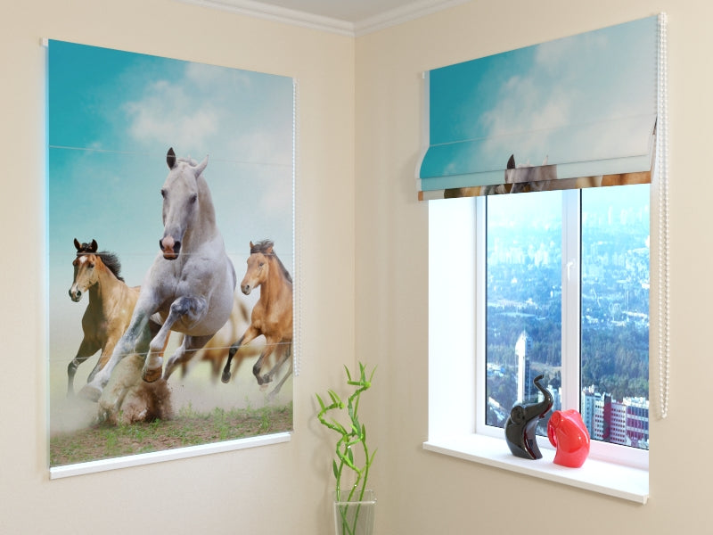 Premium Horse-Inspired roman shades for Rustic and Nature-Inspired Spaces
