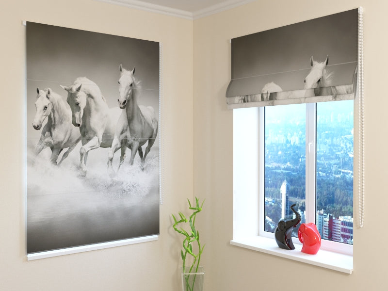 Premium White-Inspired roman shades for Bright and Elegant Interiors