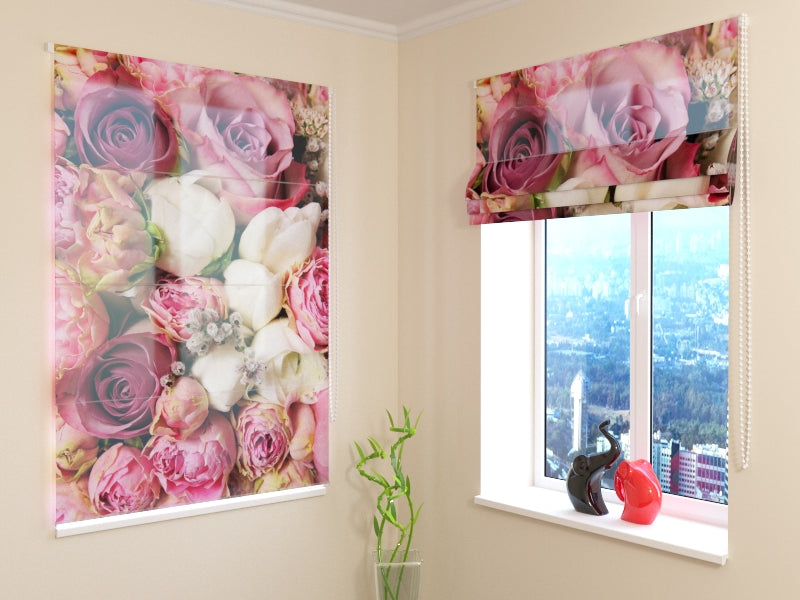 Modern Pink Dream roman shades for Soft Elegant Spaces