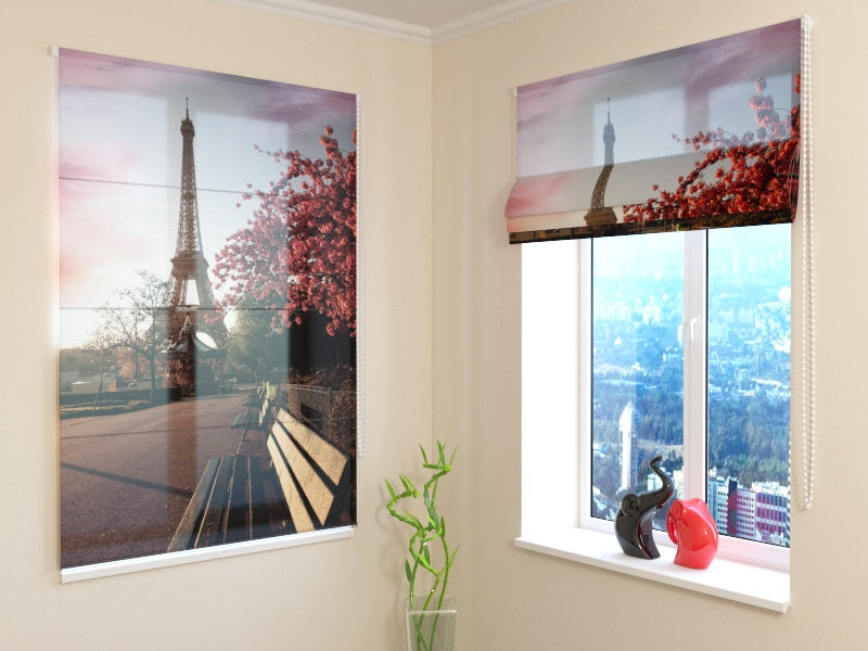 Luxurious Paris Spring roman shades for Romantic City-Inspired Interiors