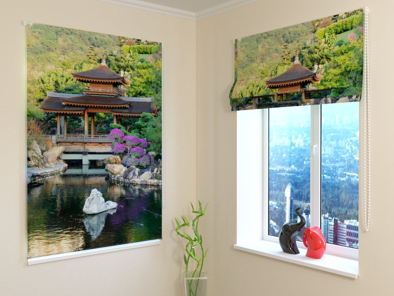 Modern Eastern Gazebo roman shades for Exotic and Elegant Interiors