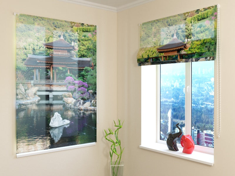 Modern Eastern Gazebo roman shades for Exotic and Elegant Interiors