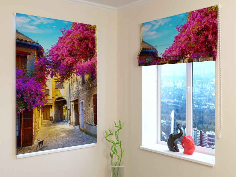 Superior Italian Patio roman shades for Timeless Mediterranean Style