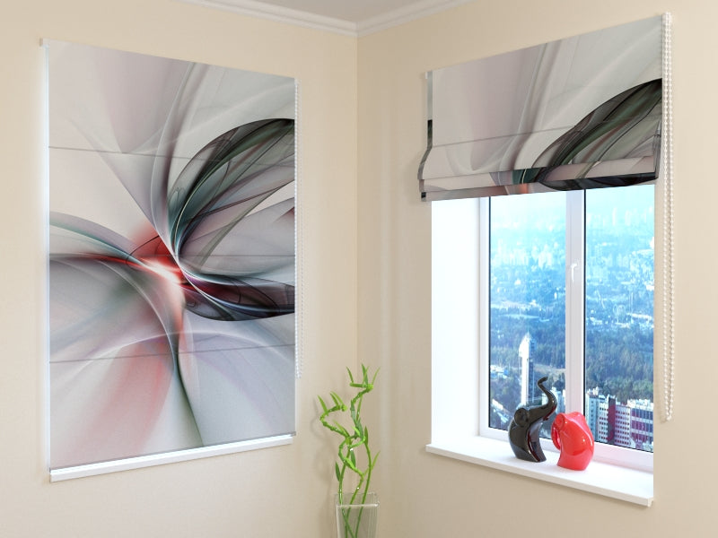 Modern Elegant Black Abstract roman shades for Sophisticated Interiors