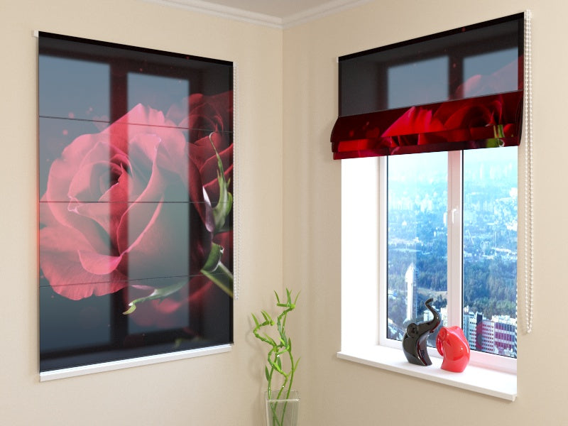 Modern Red Heart roman shades for Stylish and Cozy Spaces