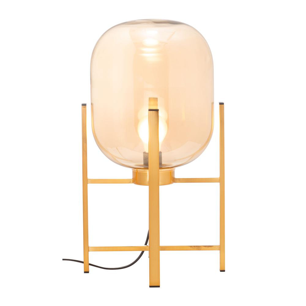 Wonderwall Gold Table Lamp – Tinted Glass & Steel Frame