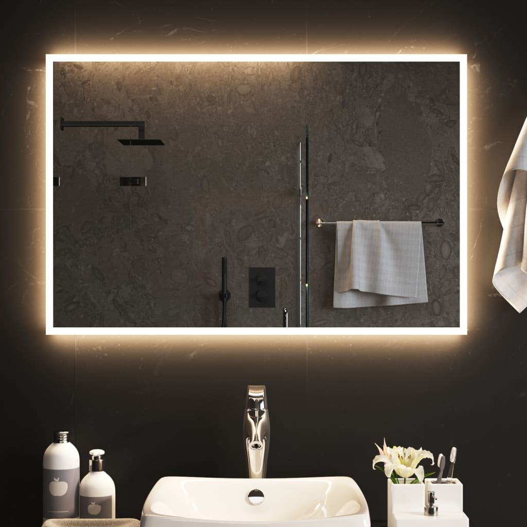 vidaXL LED Bathroom Mirror 90x60 cm