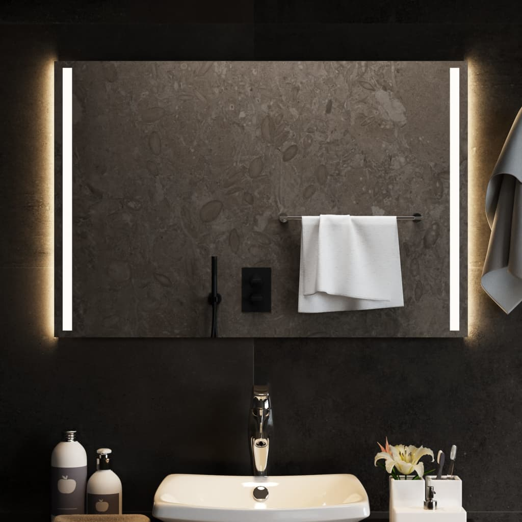 vidaXL LED Bathroom Mirror 90x60 cm