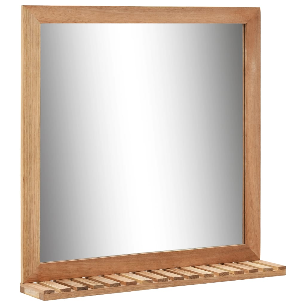 vidaXL Bathroom Mirror 60x12x62 cm  Solid Walnut Wood