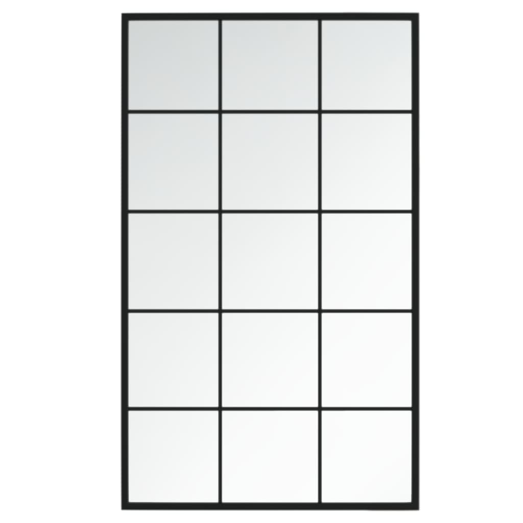 vidaXL Wall Mirror Black 100x60 cm Metal