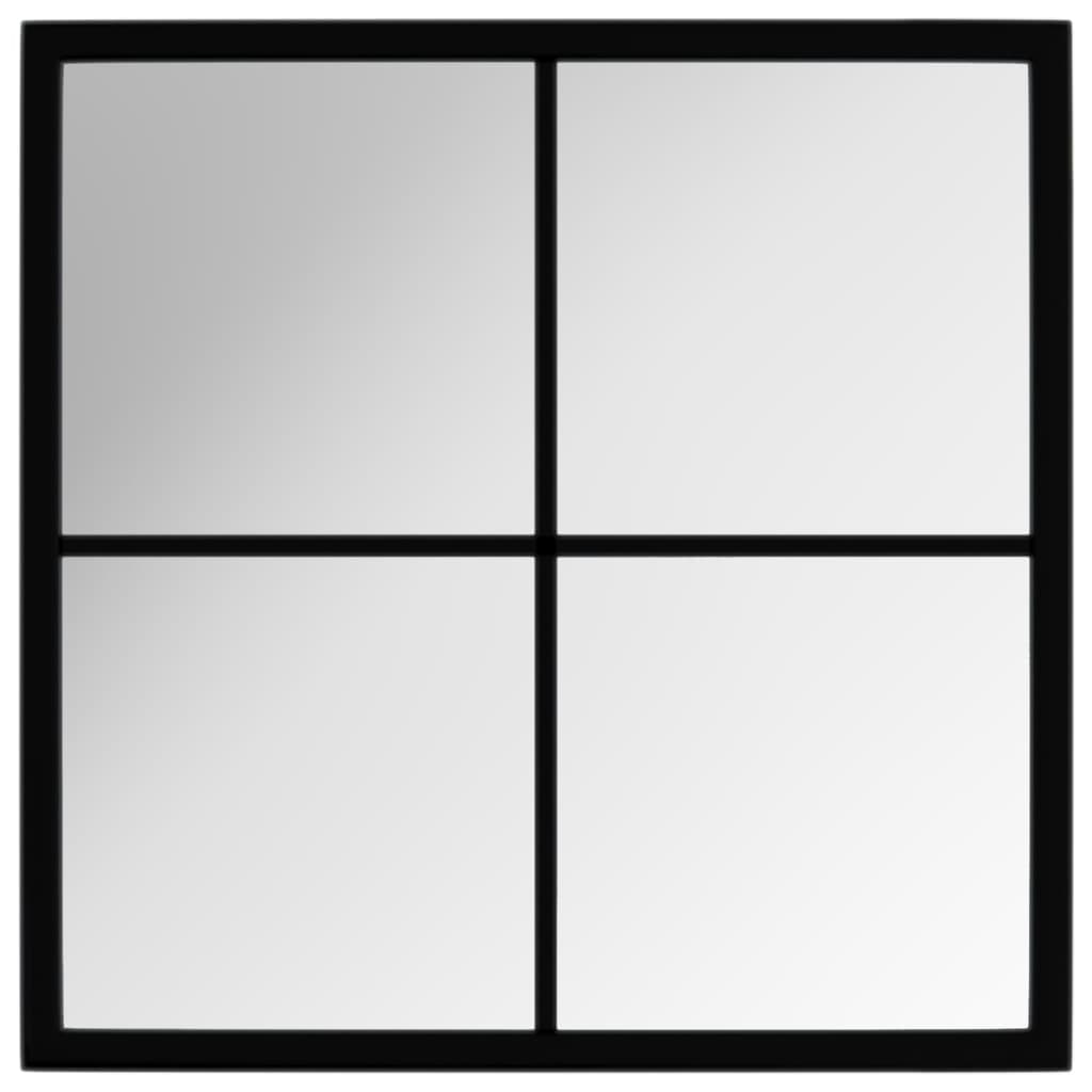 vidaXL Wall Mirror Black 40x40 cm Metal