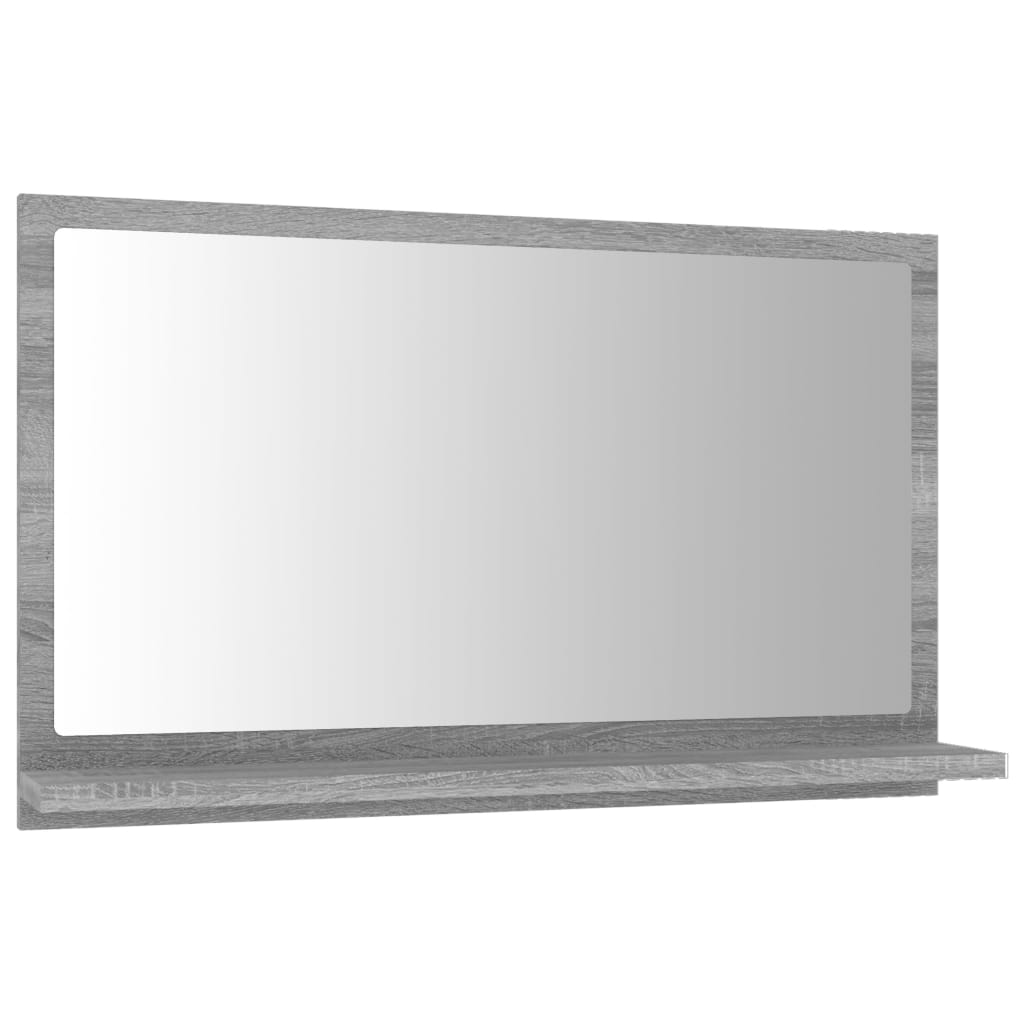 vidaXL Bathroom Mirror Grey Sonoma 60x10.5x37 cm Engineered Wood