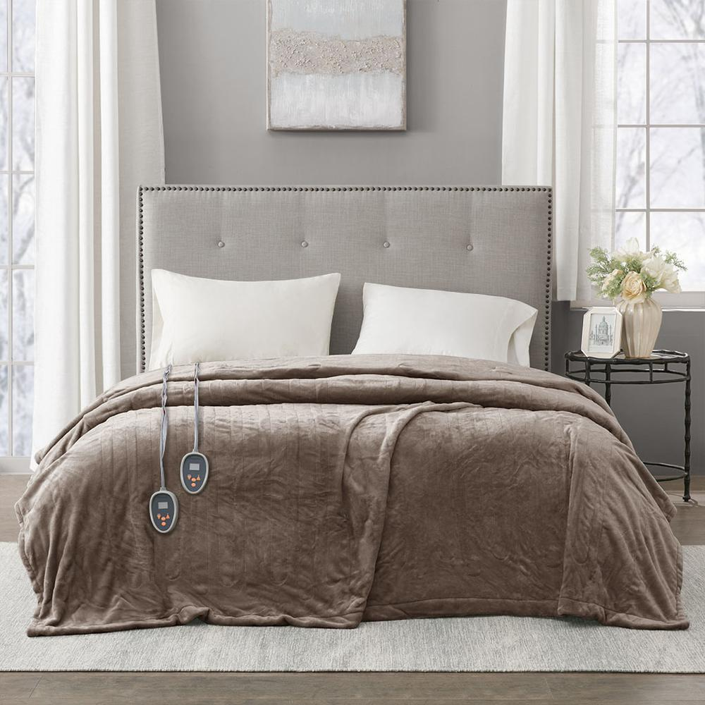 Beautyrest Heated Bed Blanket – Microlight Plush with EMF-Safe Secure Comfort Technology