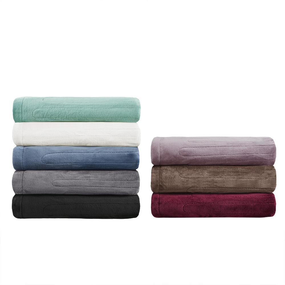 Beautyrest Heated Microlight Plush Blanket – Secure Comfort Adjustable Warmth