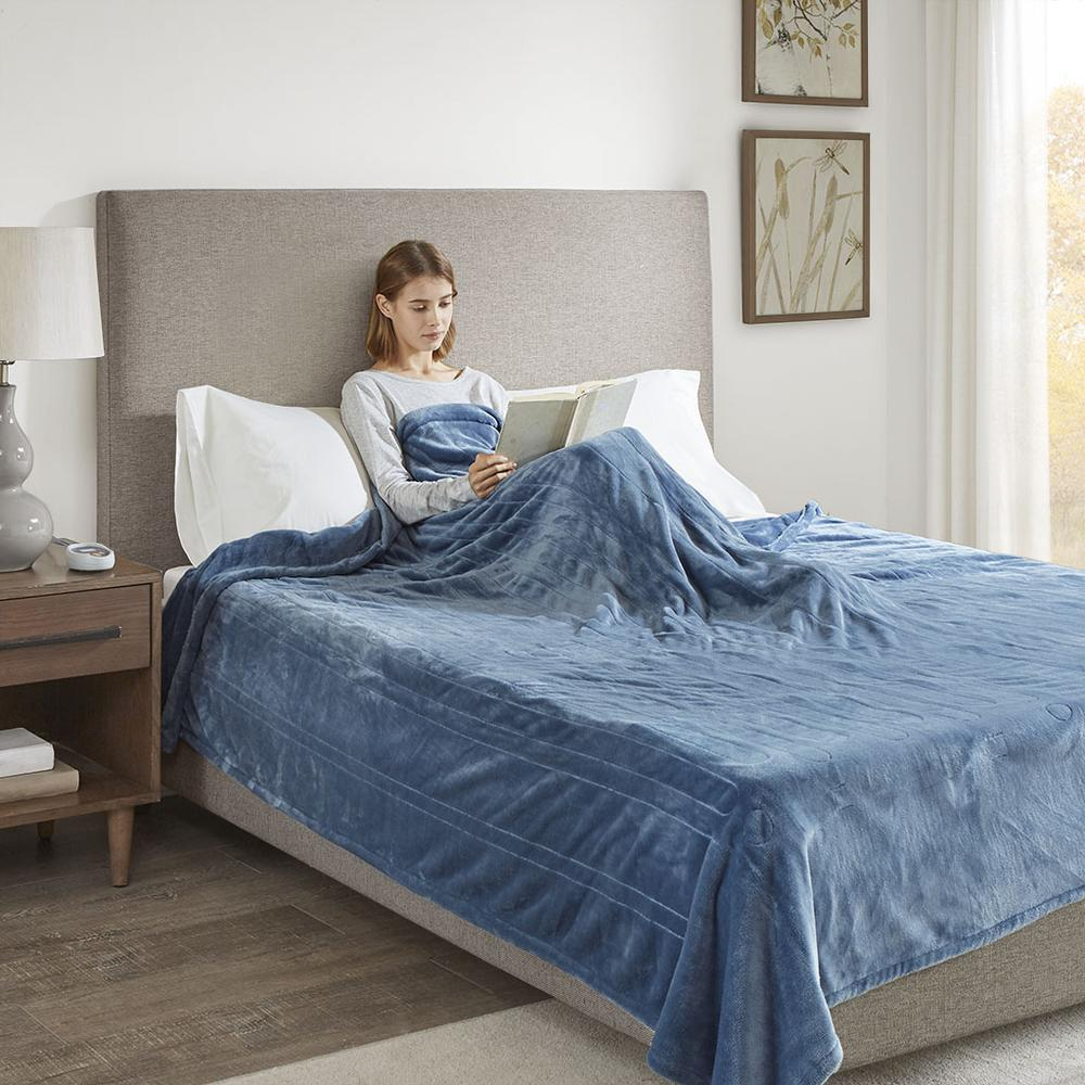 Beautyrest Secure Comfort Heated Blanket – Ultra-Soft Microlight Plush with 20 Heat Settings & Auto Shut-Off