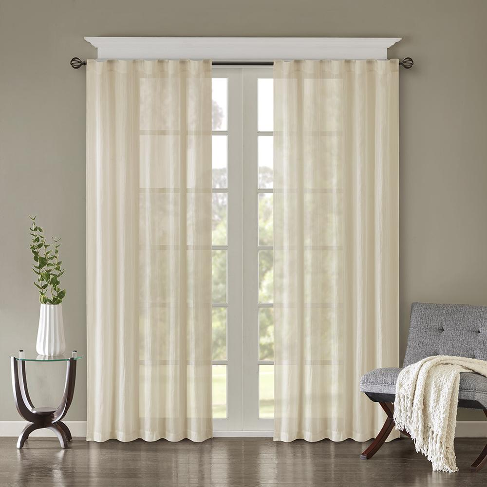 Solid Crushed Curtain Panel Pair
