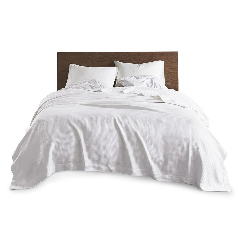 Madison Park Egyptian Cotton Blanket – Timeless Softness in Pure White