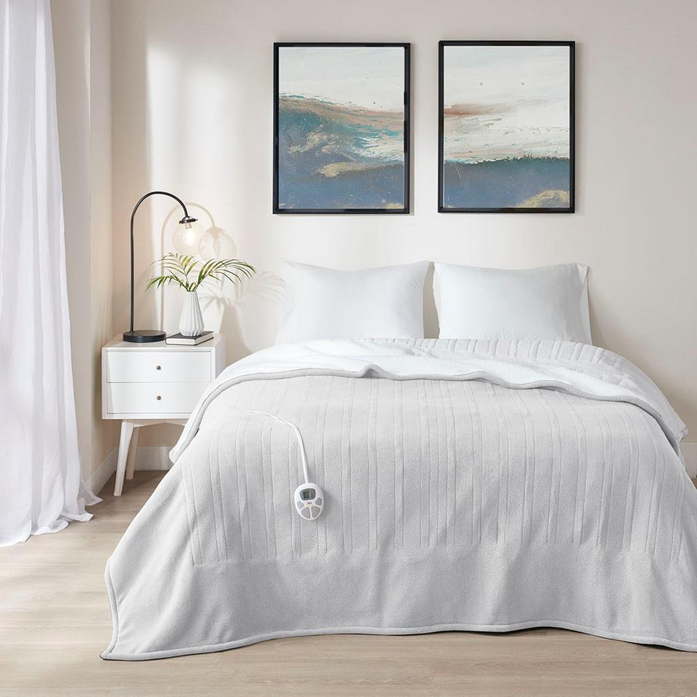 Serta Fleece to Sherpa Heated Blanket