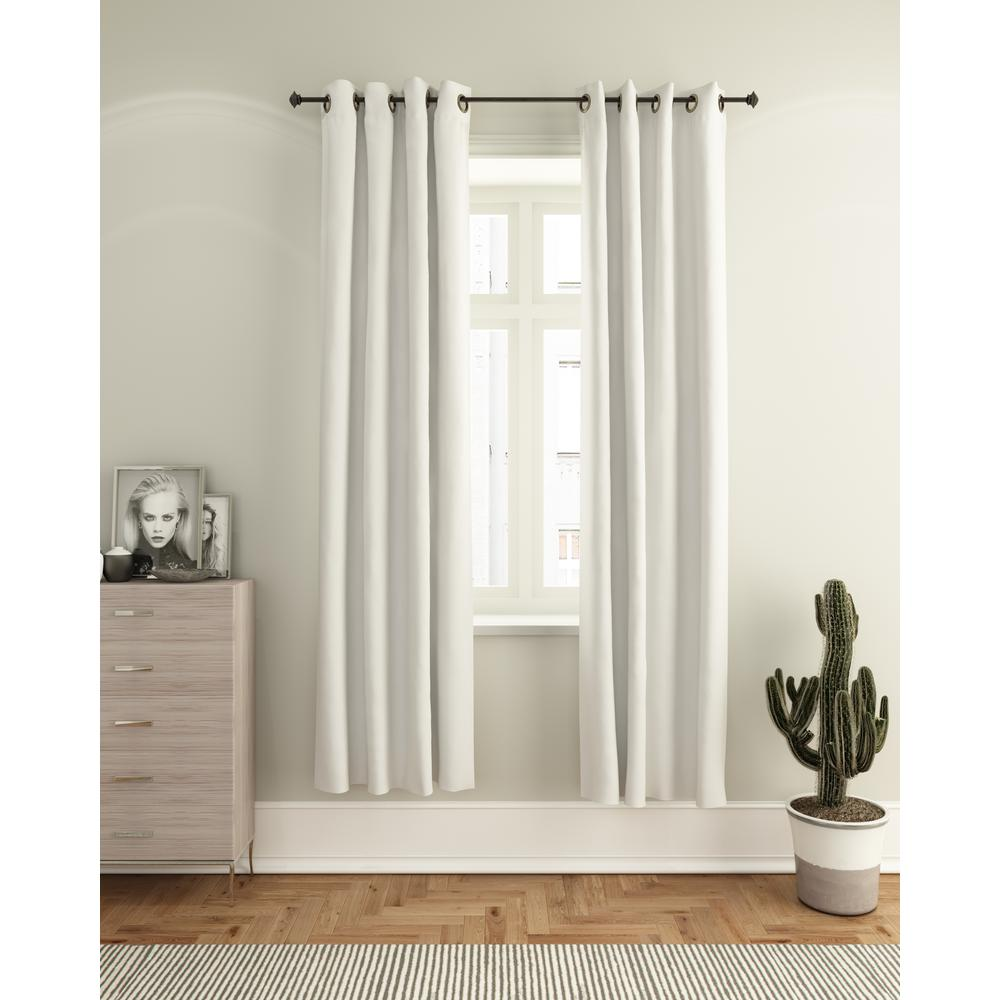 Furinno Collins Blackout Curtain 52x84 in. 2 Panels, White
