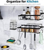 Stainless Steel Shower Caddy 7 Pack Adhesive Shelf Organizers for Bathroom Kitchen Storage