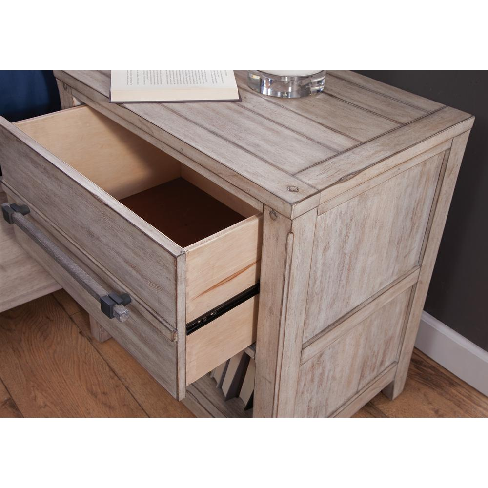 Aurora 1-Drawer Night Stand - Whitewash