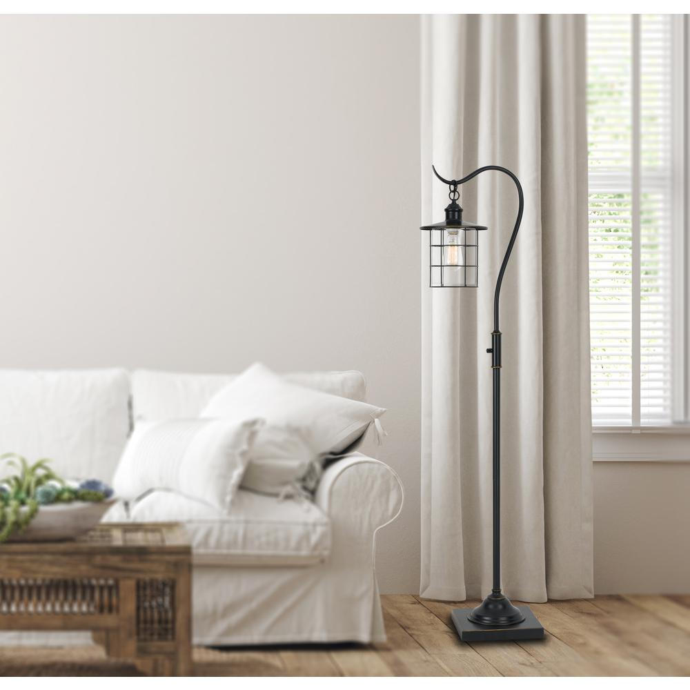 60W Silverton Floor Lamp – Dark Bronze with Edison Bulb