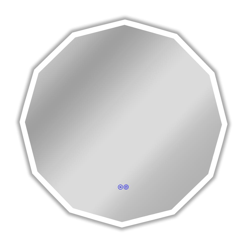 CHLOE Lighting LUMINOSITY Back Lit Dodecagon TouchScreen LED Mirror 3 Color Temperatures 3000K-6000K 32" Wide