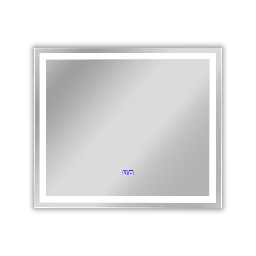 CHLOE Lighting LUMINOSITY Back Lit Rectangular TouchScreen LED Mirror 3 Color Temperatures 3000K-6000K 28" Wide