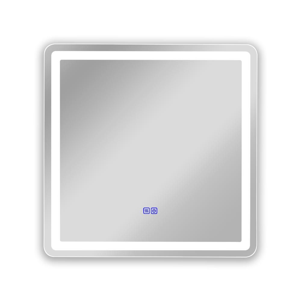 CHLOE Lighting LUMINOSITY Back Lit Square TouchScreen LED Mirror 3 Color Temperatures 3000K-6000K 24" Wide