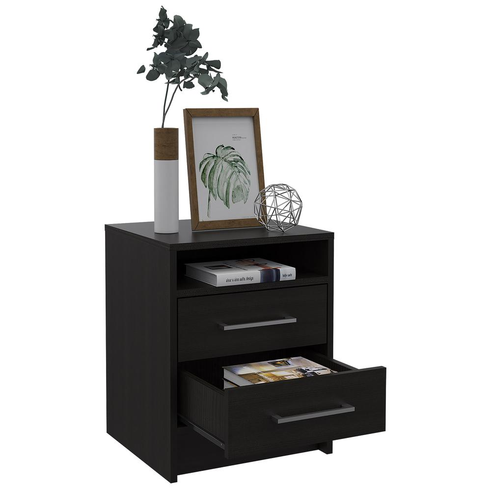 Leyva Nightstand Black Wengue