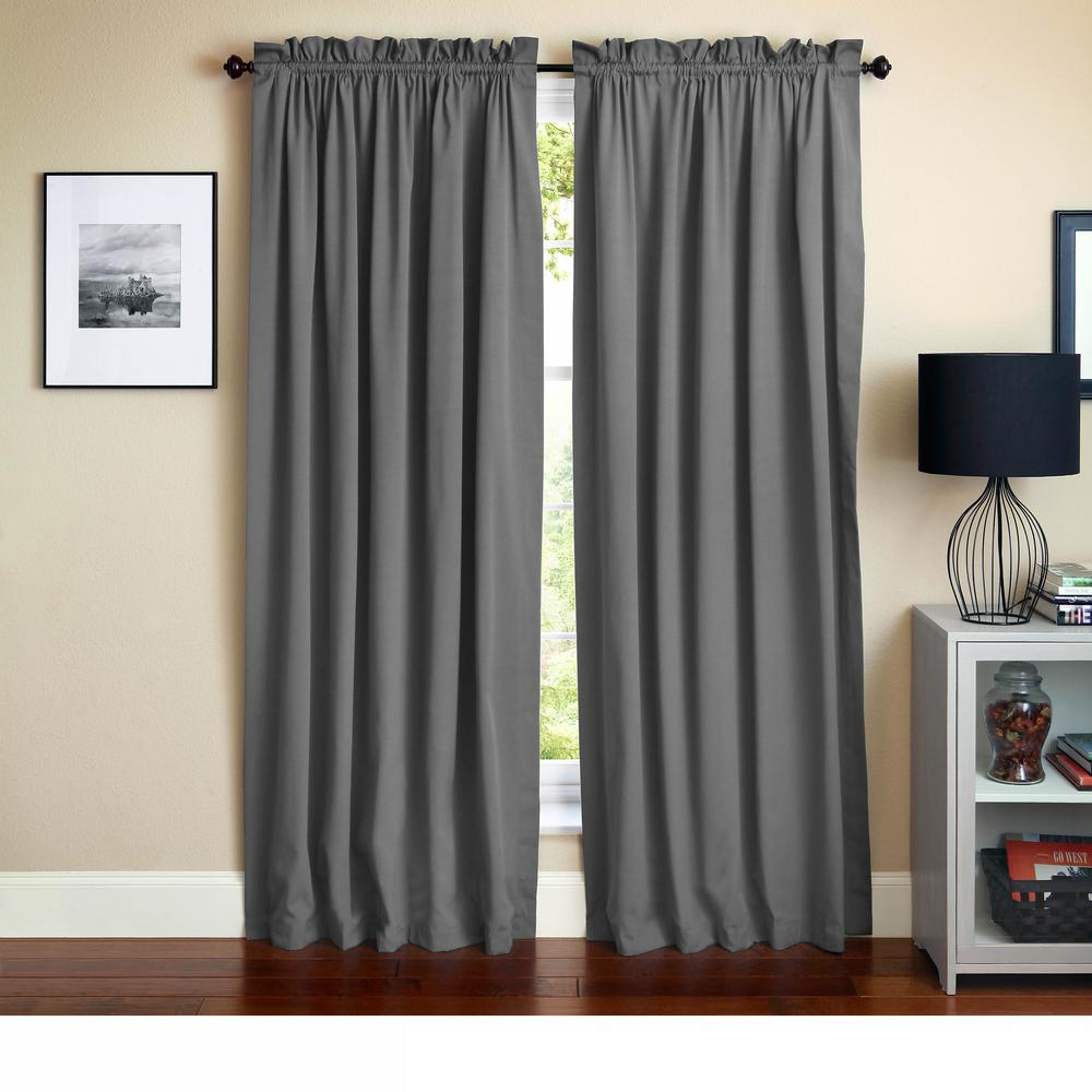 Blazing Needles 108-inch by 52-inch Twill Curtain Panels (Set of 2)