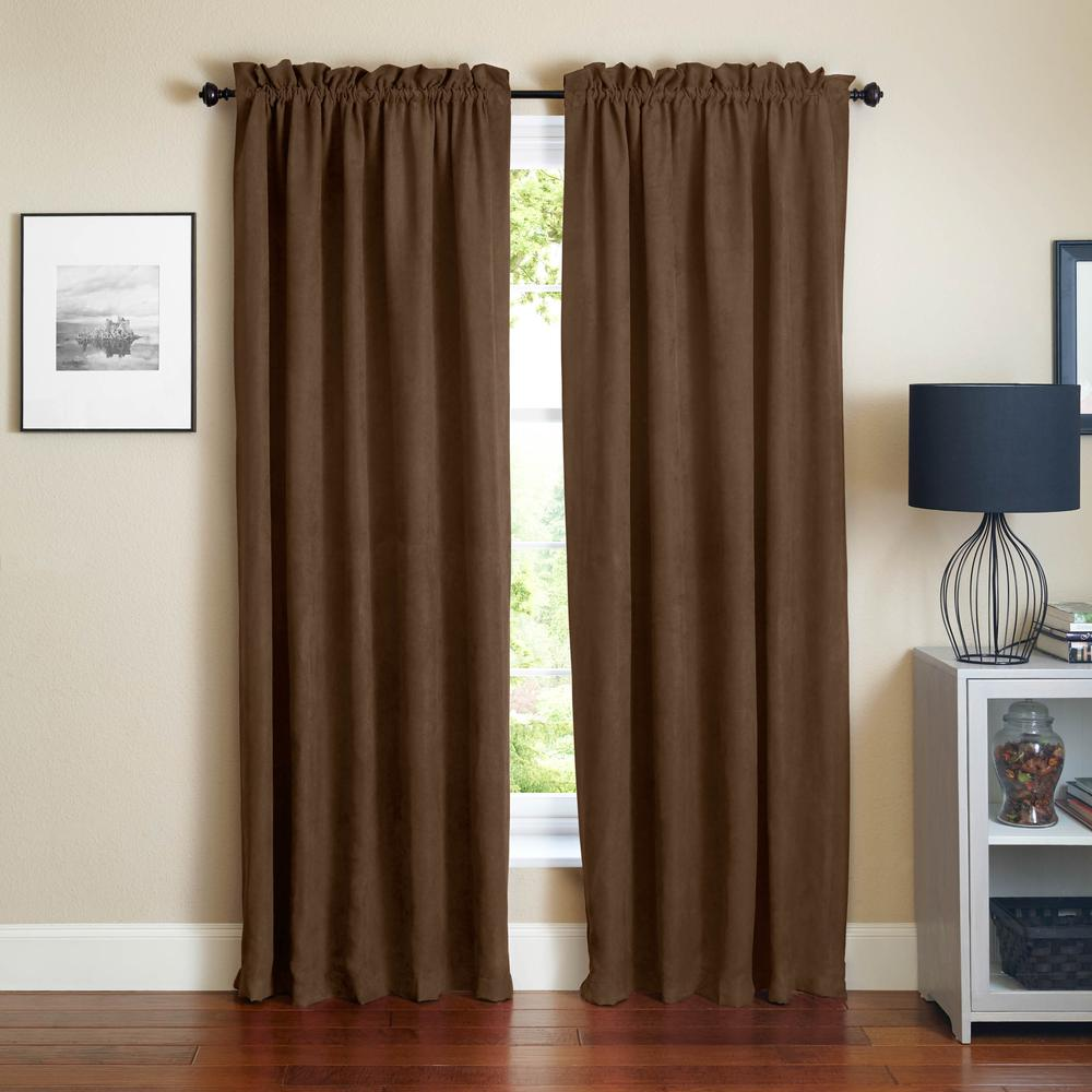 Blazing Needles 108-inch by 52-inch Microsuede Blackout Curtain Panels (Set of 2)
